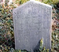 Esther's headstone in Mount Zion cemetery